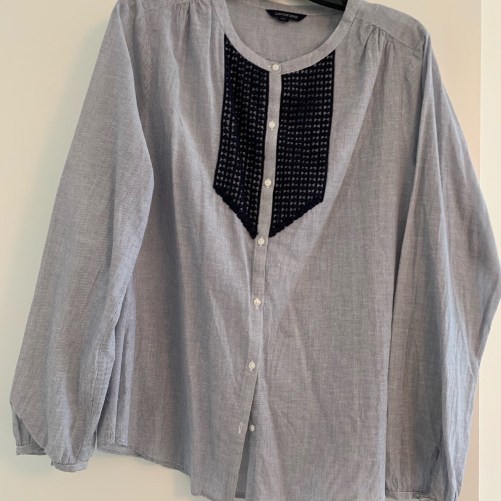 Lands End Linen Blend Shirt